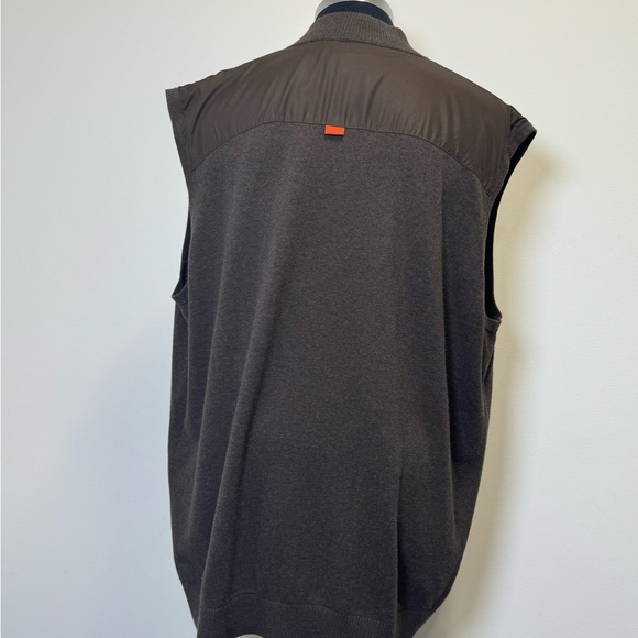 Cutter & Buck Brown Sleeveless 1/4 Zip Pullover Sweater Vest (3XT / 3X Tall) - Picture 8 of 11